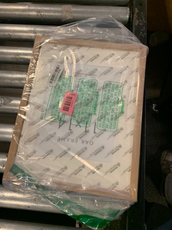 Photo 1 of 11x14 Picture Frame, Solid Oak 11x14 Photo Frame with Mat to 8x10, 14x11 Natural Oak Wood Frames for Wall, Set of 1