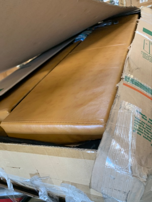 Photo 1 of **INCOMPLETE** MISSING PIECES* L-Shaped 3-Piece Sectional Sofa Set with Chaise & Storage Ottoman, Sectional Couch, Solid-Wood Frame Sofa, Modern Small-Space Living Room Couch for Apartment, Studio, Office, Ginger