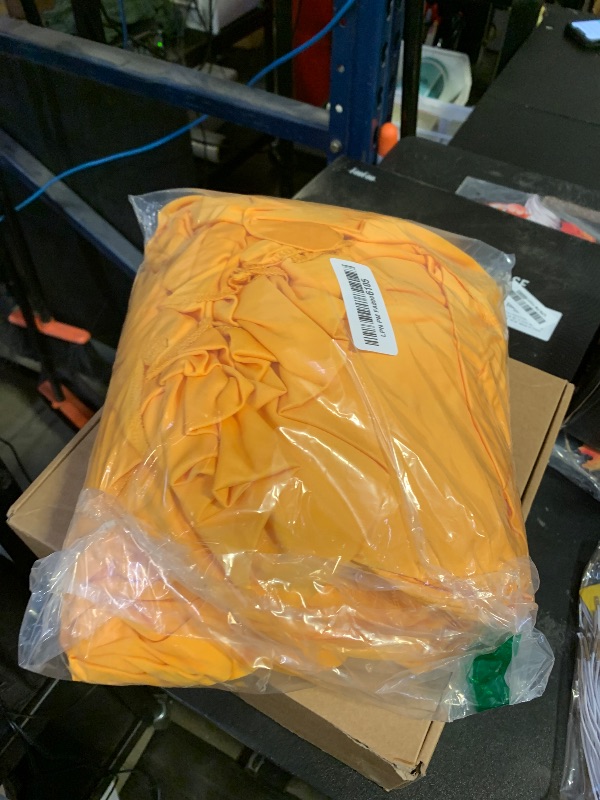 Photo 1 of 10 x 7 Feet Orange B Backdrop Curtain for Partie, Background Curtains for Photoshoot, Birthday, Wedding, Halloween, Thanksgiving, Christmas, New Year Party Decorations 5Ft x 7Ft, 2 Panels