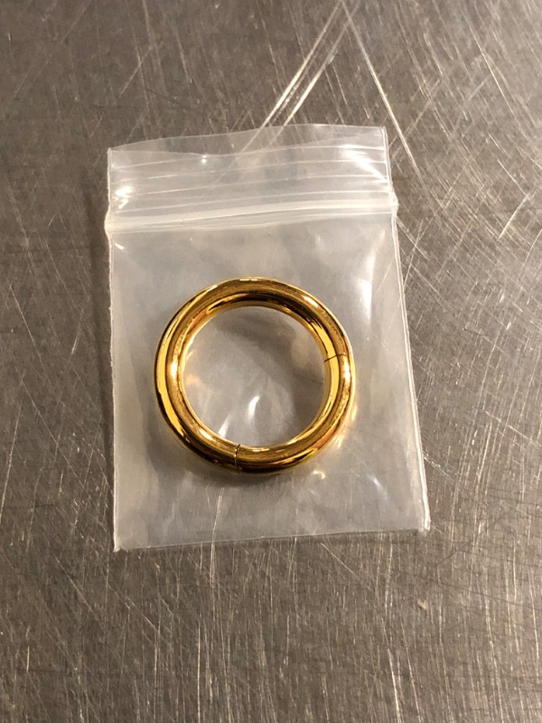 Photo 1 of *UNKNOWN SIZE* Large Gauge F136 Implant Grade Titanium Diameter Hinged Segment Clicker Ring