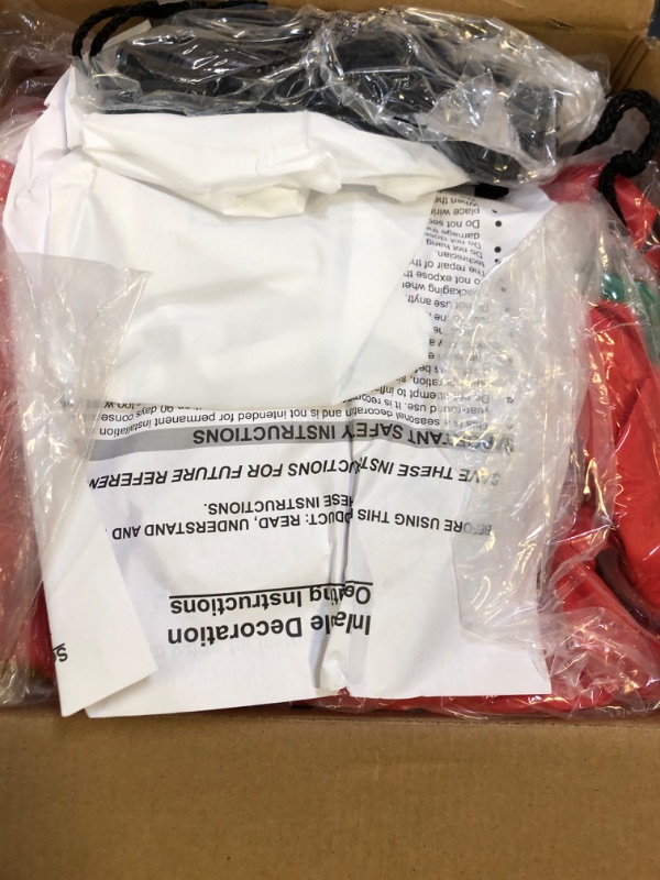 Photo 1 of 12 Ft Ht x 14 Ft L Giant Christmas Inflatables Santa Elf Ride Dinosaur Holding Candy Cane Christmas Blow Up Yard Decorations Built-in LEDs Christmas Decorations Outdoor Party Holiday Xmas Decor Lawn