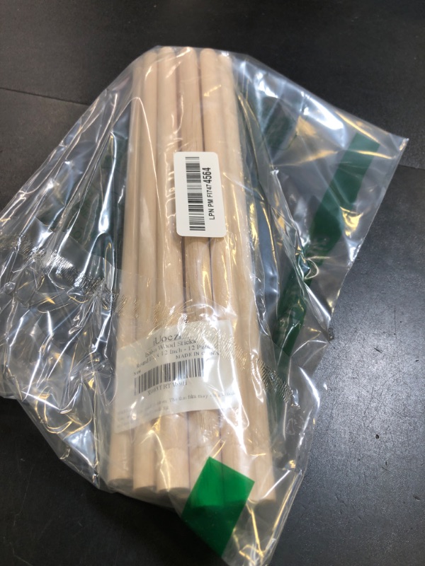 Photo 1 of 1/2 x 12 Inch Round Wood Dowel Rods Wood Sticks Wooden Dowel Rods Unfinished Wood Balsa Wood Sticks for Crafts and DIY Projects, 12 PCS