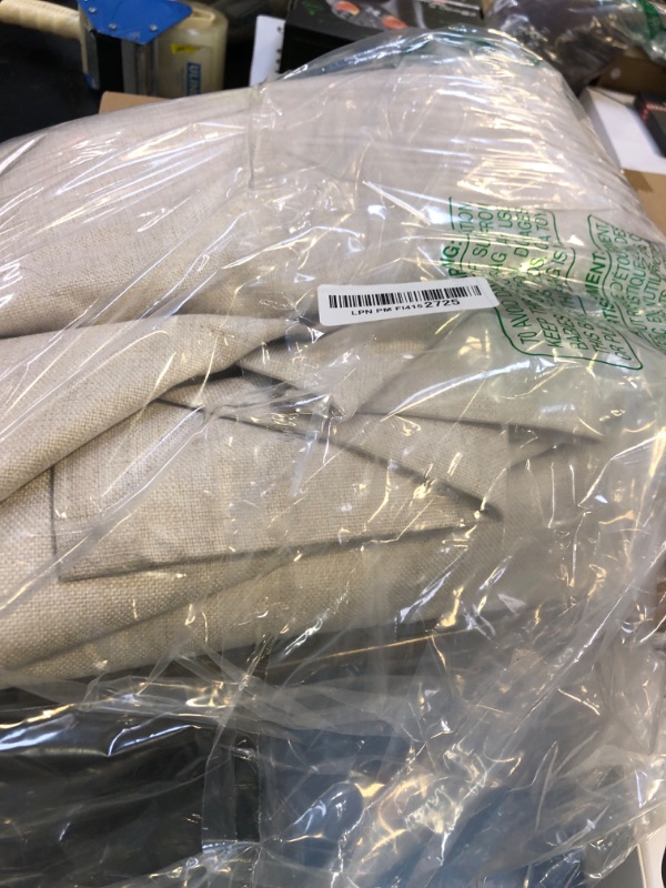 Photo 1 of 100% Blackout Shield Linen Blackout Curtains for Bedroom 95 Inches Long, Back Tab/Rod Pocket Living Room Drapes, Thermal Insulated Blackout Curtains 2 Panels Set, 50" W x 95" L,Cream