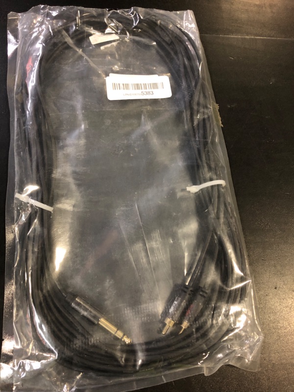 Photo 1 of 1/4 inch to 2RCA Audio Cable 25 FT, 6.35mm TRS to Dual RCA Stereo Audio Y Splitter Cable, Quarter inch Stereo to 2 RCA Connector, Gold-Plated Plug, Pure Copper Cable, Aluminum Shell, with 5 Cable Ties