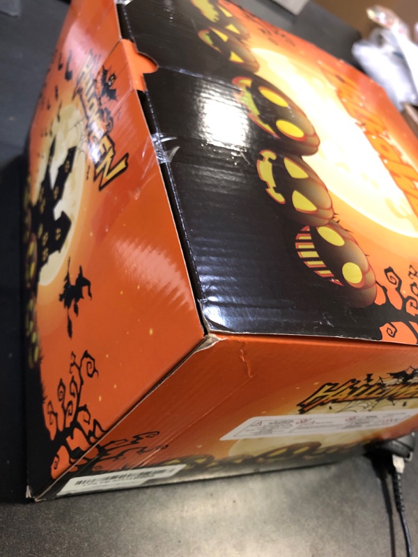 Photo 1 of 11FT Halloween Inflatable, Giant Halloween Inflatables Archway, Inflatables Blow Up Scary Pumpkin with Ghost and Cat for Lawn Garden Yard Holiday Party Decorations