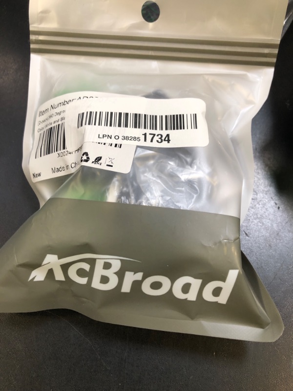 Photo 1 of (2xPCS) Right Angle Nema 5-15P 15A 125V AC Plug, [ETL] Easy Assembly 90 Degree USA Canada Male DIY Rewirable 8 Directions Adjustable AC Connector