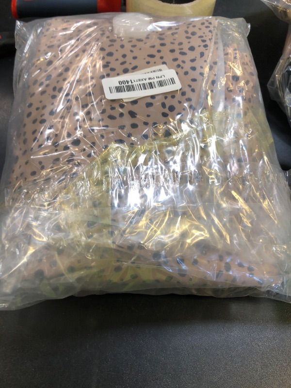 Photo 1 of 16 Pack Travel Vacuum Storage Bags with Electric Pump, 3 Large + 6 Medium + 7 Small Vacuum Sealer Bags, 80% Space Saver Bags for Luggage, Comforters and Blankets, Travel Essentials(Beige Leopard)