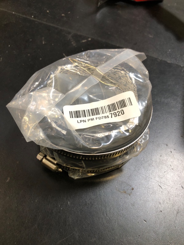 Photo 1 of 1" Air Intake Filter, 25mm Universal Breather Filter, Auto Air Filter Vent Crankcase Breathe with Adjustable Clamp, Cold Air Filter for Car and Motorcycle, Black