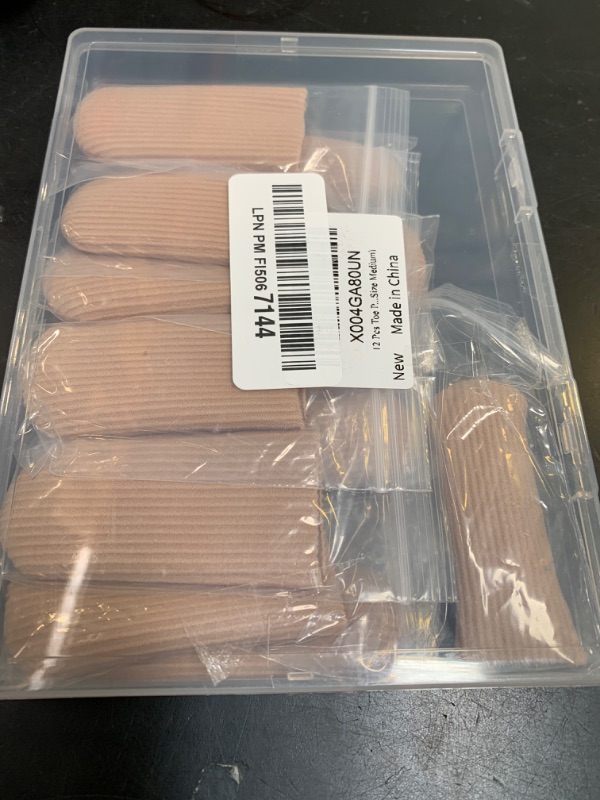 Photo 1 of 12 Pcs Toe Protectors Fabric Sleeve Toe Caps Closed Toe Surface, Soft Prevent Corn Callus Relief Pain for Men and Women (Size Large + Size Medium)