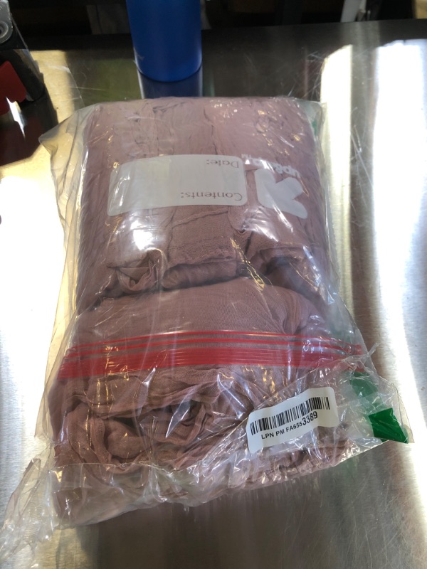 Photo 1 of 10 Pack Dusty Pink Cheesecloth Table Runner 10FT Boho Gauze Fabric Table Runner Vintage Rustic Sheer Runners for Wedding Party Bridal Baby Shower Long Table Decorations