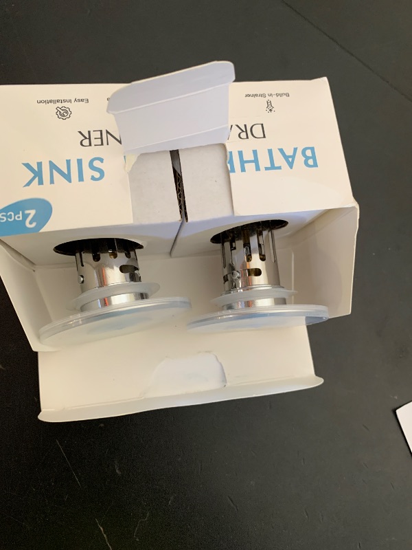 Photo 1 of (2 Pc) All Metal Bathroom Sink Stopper Fit 99% - 3 in 1 Universal Pop Up Sink Stopper with Removable Stainless Steel Filter Basket Hair Catcher - for 1.1'' to 2.36'' Basin - Brass Core, 7000+ Tested