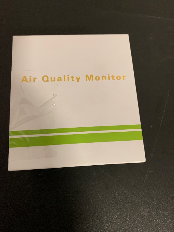 Photo 1 of [4-in-1 Multifunctional Monitor] This intelligent air quality meter offers accurate monitoring of PM2.5, AQI, HCHO, and TVOC, providing a comprehensive assessment of indoor air