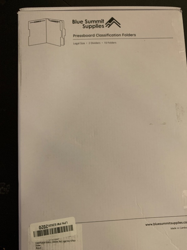 Photo 1 of 10 Legal Size Classification Folders - 2 Divider - 2 Inch Tyvek Expansions - Durable 2 Prongs Designed to Organize Standard Law Client Files, Office Reports - Legal Size, 10 Folders (Red)
