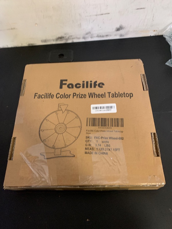 Photo 1 of 12 Inch Spinning Wheel for Prizes - Prize Wheel, 10 Slots Color Spinner with Stand, Table Prize Wheel Spinner for Trade Shows, Carnivals, and Home Game (12 inch)