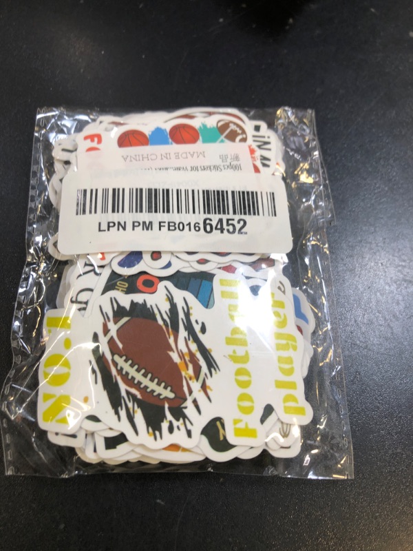 Photo 1 of 100pcs Football Stickers for Water Bottle, American Football Rugby Vinyl Waterproof Decal for Boy Teen Adult Laptop Phone Skateboard Guitar Luggage Notebook Helmet