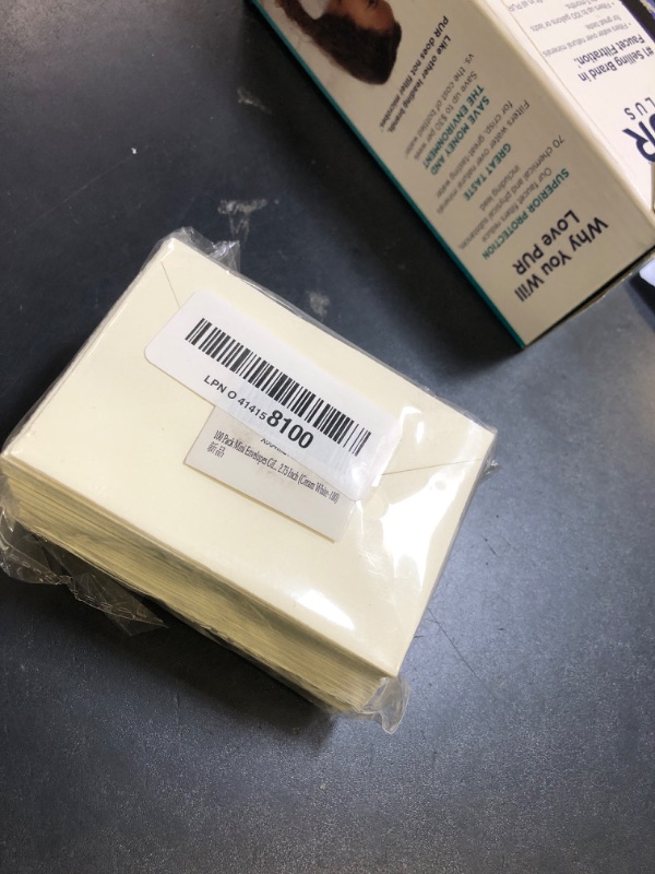 Photo 1 of 100 Pack 4 x 2.75" Mini Envelopes 120GSM Cream Gift Card Envelopes Bulk Small Paper Gift Card Sleeves Greeting Card Business Card Tiny Envelope Pockets for Card & Invitation