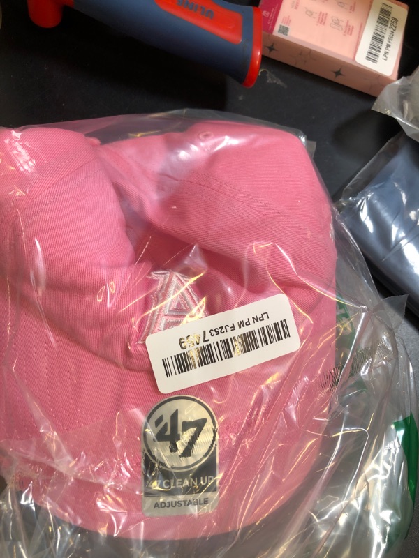 Photo 1 of '47 New York Yankees Adjustable Cap Clean Up MLB, Los Angeles Angels Rose Pink, One Size