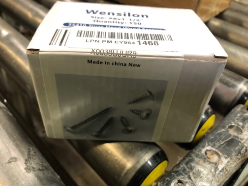 Photo 1 of (150 pcs)#8×1-1/2" Phillips Truss Head Wood Screws Stainless Steel 410 Quick Metal Self Tapping