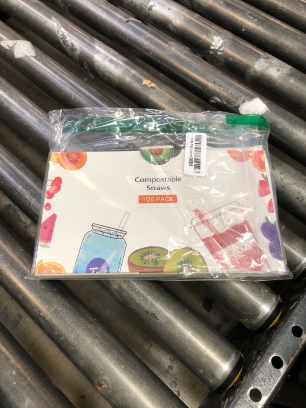 Photo 1 of [100 Pcs] Black Biodegradable Cocktail Short Straws - 5.12 Inch Disposable Compostable PLA Plant Based Drinking Straws for Whiskey Bar Club Cocktail Cold Drinks