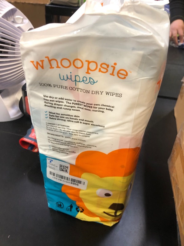 Photo 1 of 100% Pure Cotton Dry Wipes | 600 Count | Use Wet or Dry | Soft & Sensitive | Hypoallergenic | Extra Strong & Absorbent | Perfect for Diaper Changes, Runny Noses, Drool, Meal Time & Nursing