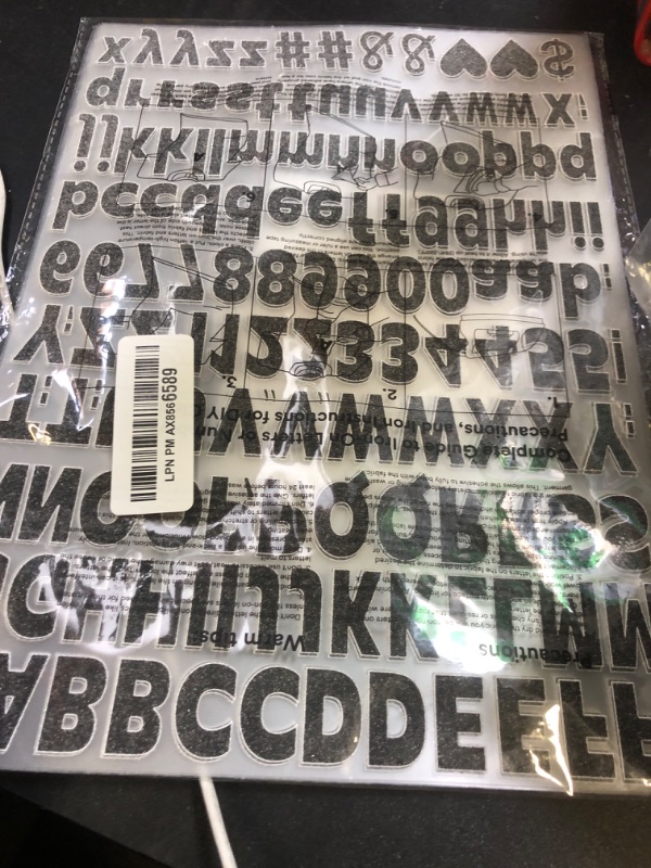 Photo 1 of 1 inch Iron on Letters and Numbers for Clothing, 5 Sheets 755 Pieces Uppercase and Lowercase A-Z, 0-9 - PU Vinyl Heat Transfer Alphabet Stickers for Fabric T-Shirt Designs DIY Crafts