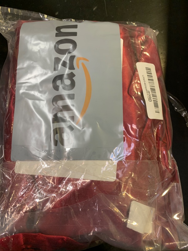 Photo 1 of 10ft x 10ft Burgundy Backdrop Curtains for Parties, Fabric Satin Background Curtain with Rod Pockets for Weddings, Birthday, Baby Shower, Photography, Graduation Party Backdrop Drapes, 2 Panels