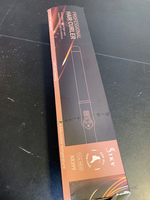 Photo 1 of 1 1/4 Inch Curling Wand Ceramic Long Barrel,1.25 Inch Curling Wand Iron for Long Hair,Dual Voltage Hair Curling Wand