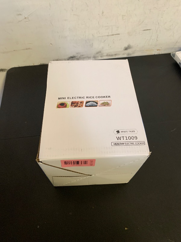 Photo 1 of 1.0L Mini Rice Cooker,WHITE TIGER Portable Travel Steamer Small,15 Minutes Fast Cooking, Removable Non-stick Pot, Keep Warm, Suitable For 1-2 People - For Cooking Soup, Rice, Stews & Oatmeal