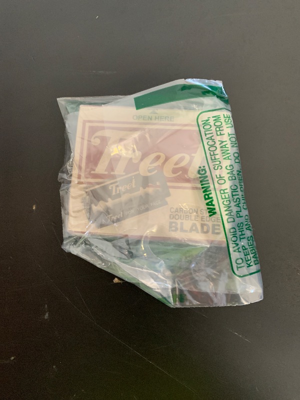 Photo 1 of 100 Treet Carbon Steel"The Black Beauty" Double Edge Safety Razor Blades