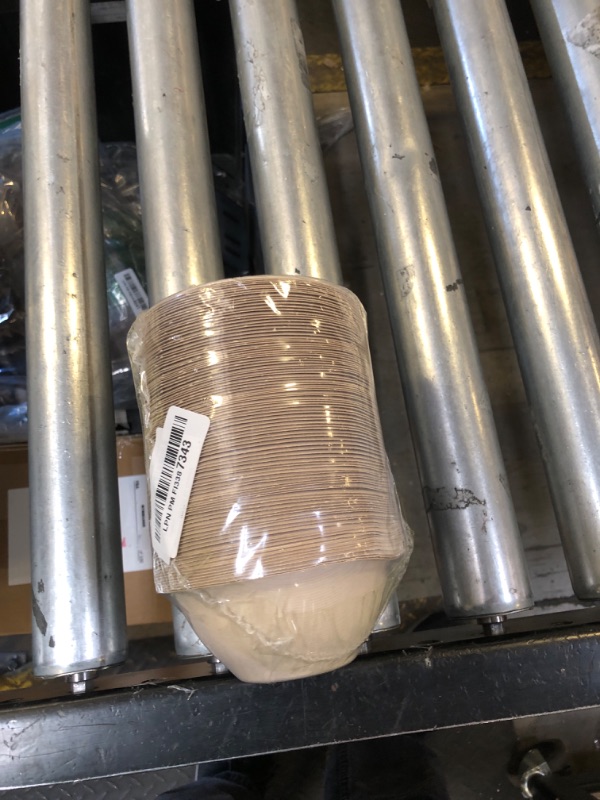 Photo 1 of 100 Pack 8oz Compostable Paper Bowls,Heavy-Duty Disposable Natural Bagasse Bowls,Biodegradable Soup Bowls,Eco-Friendly,Heat Resistant,for Ice Cream,Salad,Soup,Snack,Dessert,Pasta,Hot or Cold Use