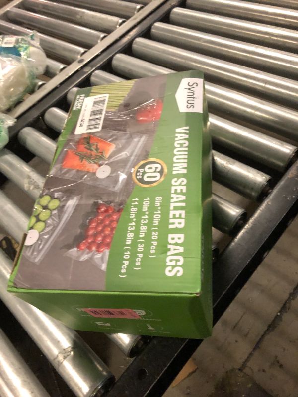 Photo 1 of [2025 Upgraded] Syntus Vacuum Sealer Bags for Food, 60 Pcs (S+M+L) 8" x 10" and 10" x 13.8" and 11.8" x 13.8" Food Storage Bags for Sous Vide Cooking Microwave Heating, Air Valve Zipper Bags