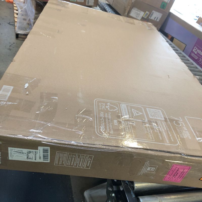 Photo 1 of TV GETS HOT REALLY QUICK, SELLING FOR PARTS********Samsung 75-Inch Class The Frame Pro LS03FW 4K Neo QLED Mini LED Smart TV (2025 Model) Slim Fit Wall Mount, Modern Frame Design, Wireless One Connect, NQ4 AI Gen3 Processor, Art Mode, Alexa Built-in
