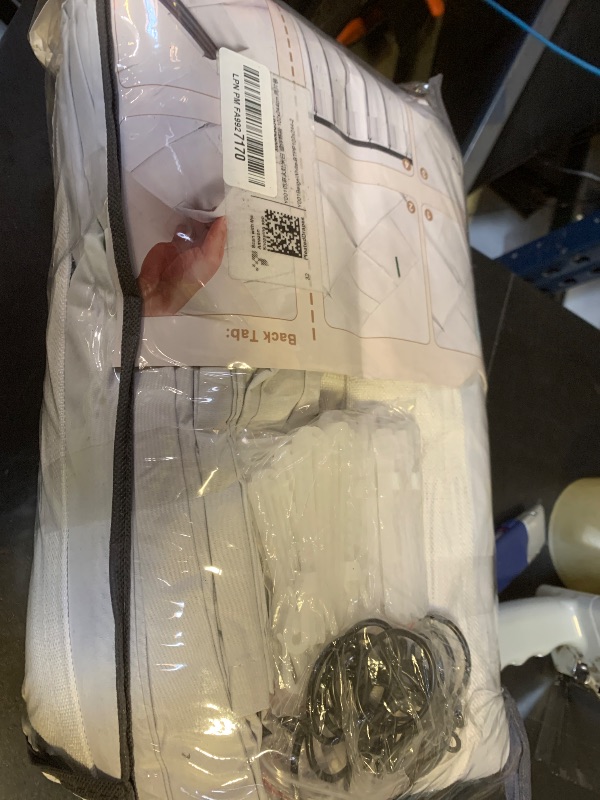 Photo 1 of 100% Blackout Linen 96 Inch Curtains 2 Panel Set for Bedroom, Modern Pinch Pleated Natural Linen Off Beige White Insulated Heavy Curtain 40 x 96 Inches Length Sliding Glass Door Room Darkening Drapes