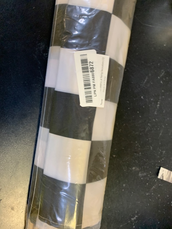 Photo 1 of 12 Pack 12x18 Inch Black and White Checkered Racing Flags on Stick Hand Held Race Car Flags Perfect for NASCAR Theme Party Car Racing Decorations (12)