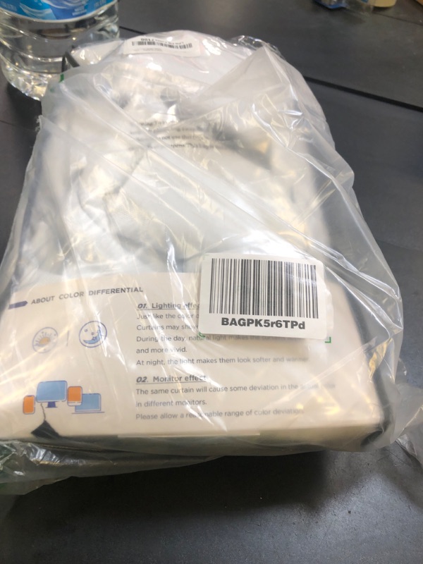 Photo 1 of 100% Blackout Shield Linen Blackout Curtains for Bedroom 96 Inches Long, Back Tab/Rod Pocket Living Room Drapes, Thermal Insulated Blackout Curtains 2 Panels Set, 50" W x 96" L, Bright White