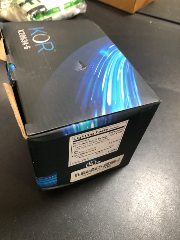 Photo 1 of (6 PACK) KOR 9W LED A19 Light Bulb – (60W Equivalent), UL Listed, 5000K (Bright White – Daylight), 750 Lumens, Non-Dimmable, LED 9-Watt Standard Replacement Bulbs With E26 Base, 15000 Hours, Long Life