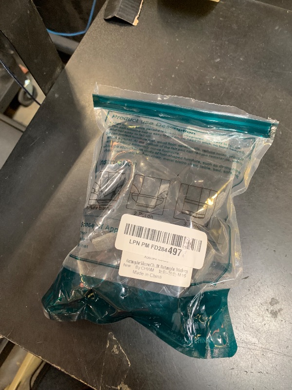 Photo 1 of 1" x 1 1/2" Rectangle Chair Leg Floor Protectors for Hardwood Floors Silicone Covers to Protect Wood Tile Floors Felt Pads Furniture Leg Caps Reduce Noise. Easy to Move.16 PCS Black.