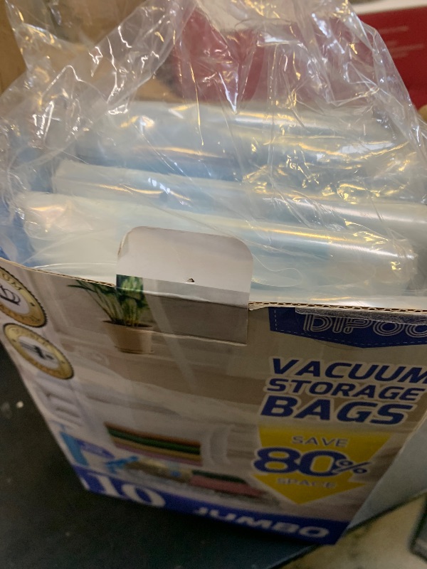 Photo 1 of 10 Pack Jumbo Vacuum Storage Bags with Hand Pump, 80% Storage Space Saving, Sturdy Leak-Free Space Saver Vacuum Seal Bags for Clothing, Vacuum Compression Bags for Travel Lugggage Blankets Comforters