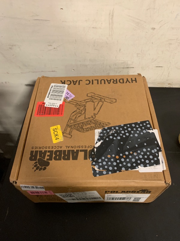 Photo 1 of **INCOMPLETE** POLARBEAR Dirt Bike Stand Quick Jack Hydraulic Stand Motorcycle Low Profile Jack Portable Aluminum 1200Lbs Capacity for Pit Bike Cleaning and Repair(Red)