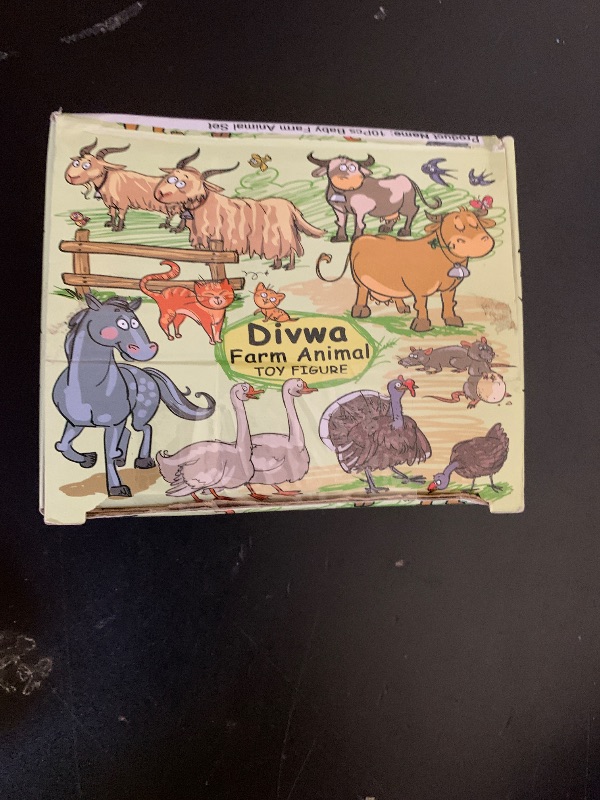 Photo 1 of 10 Pcs Baby Plastic Farm Animal Toy Figure Set for Toddler Kid 3-5 5-7 Cow Horse Goat Sheep Pig Donkey Goose Dog