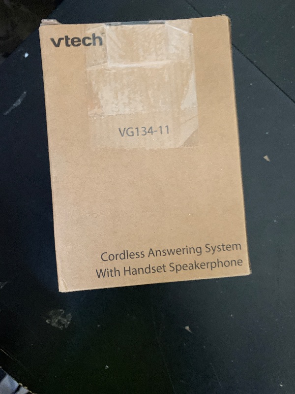 Photo 1 of [New] VTech VG134-11 DECT 6.0 Cordless Home Phone with Bluetooth Connection, Digital Answering Machine, Backlit Display,Full Duplex Speakerphone, Caller ID/Call Waiting,1000 ft Range (Black)