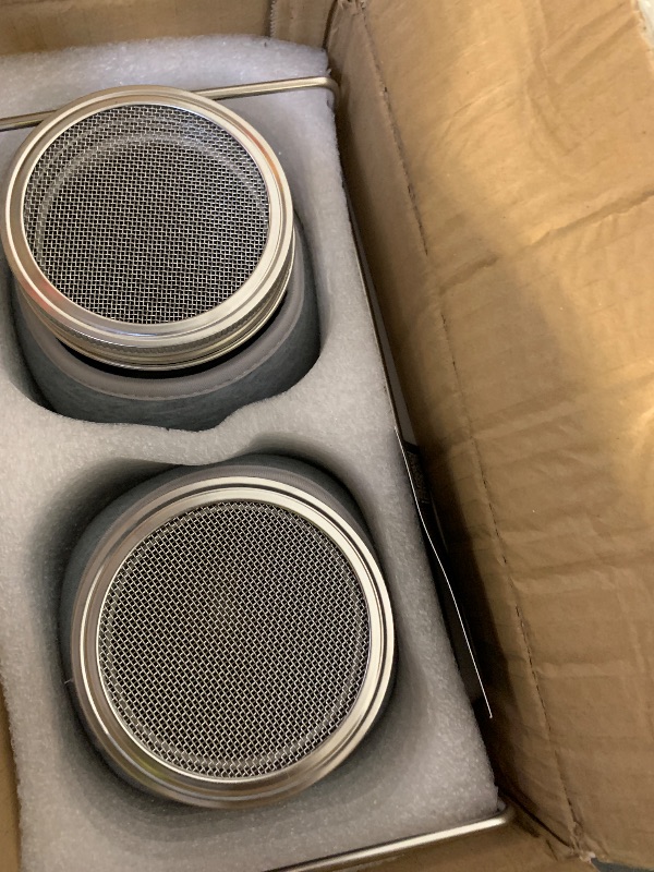 Photo 1 of [LARGE SIZE] 2000ml(68oz) Seed Sprouting Mason Jar Kit with Stand,Drain Tray, Screen Lids,Blackout Sleeves,Good Ventilation & Drainage Capacity,Growing Fresh Organic Mung Beans,Broccoli & Microgreens