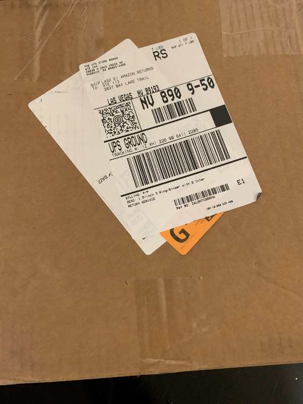 Photo 1 of 1.5-inch 3 Ring-Binder with 2 Interior Pockets, Premium 1.5''-Binders Holds 325 Sheets US Letter Size 8.5'' x 11'' Paper - Durable, Versatile Binders for Office, Home, and School Use, 6 Pack (White)