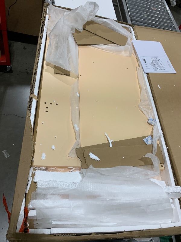 Photo 1 of Harper & Bright Designs Queen Size Murphy Bed with Double Cabinet for Storage, Solid Wood Murphy Wall Cabinet Bed with Drawers for Small Space, Golden