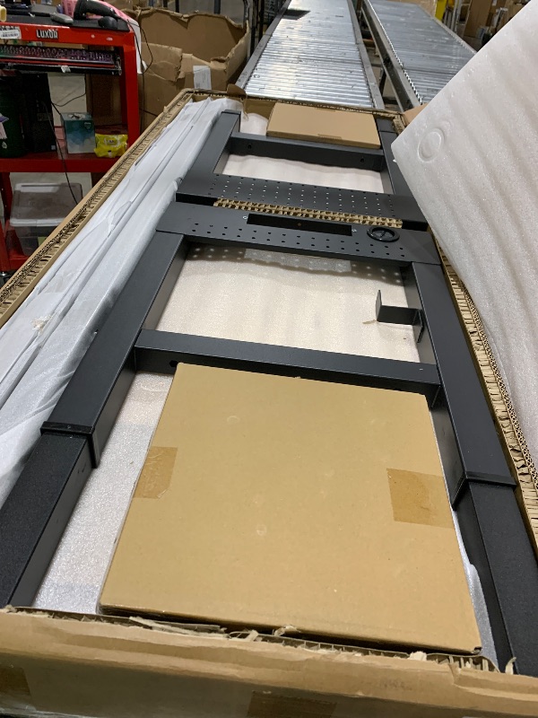 Photo 1 of ENJOYWOOD Work Bench for Garage Adjustable Workbenches with Storage 60 Inch Garage Workbench with Under Table Shelf, Pegboard, Power Outlets for Woodworking, Home, Office, Workshop