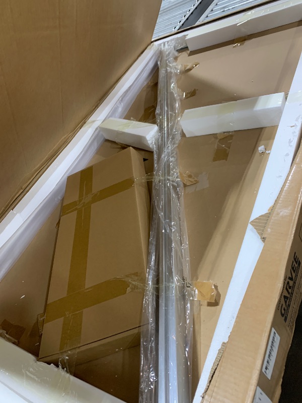 Photo 1 of Bathtub Doors Glass Sliding 60 Inche,56-60" W x 59" H Frameless Dual Sliding Shower Glass Door with 6mm Tempered Clear Glass, Stainless Steel Rail, Brushed Nickel for Modern Bathroom Tub Enclosure