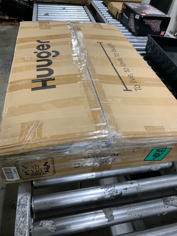 Photo 1 of MISSING MAN PIECES********Huuger L Shaped Standing Desk with Power Outlets, 63 x 55 Inch Height Adjustable Computer Desk for Bedroom, Corner Stand up Desk for Home and Office, Work and Study, White