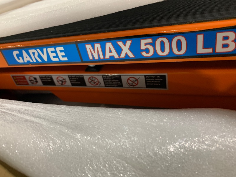 Photo 1 of Hydraulic Lift Table Cart, 500 LBS Capacity 28.5 in Lifting Height, Manual Single Scissor Lift Table with Locking Wheels and Non-Slip Pad, Hydraulic Scissor Cart for Material Handling