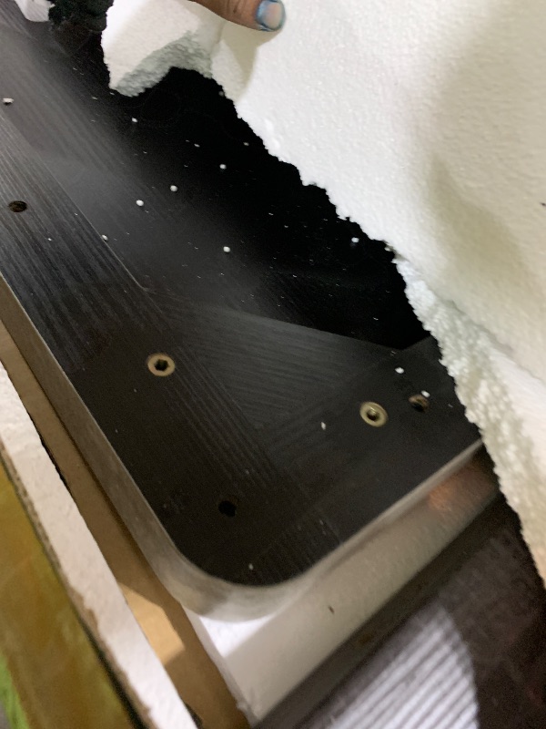 Photo 1 of Signature Design by Ashley Sharstorm Modern Table Set with Faux Cement Melamine Tabletop, Set of 3, Light Gray & Gray