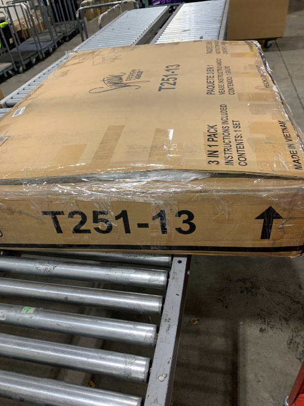 Photo 1 of Signature Design by Ashley Sharstorm Modern Table Set with Faux Cement Melamine Tabletop, Set of 3, Light Gray & Gray